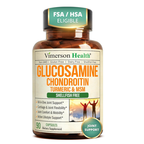 Glucosamine Chondroitin MSM – Joint Support Supplement for Women and Men with Glucosamine Sulfate 1500 mg, Chondroitin and MSM – for Cartilage, Joint Health and Flexibility – 90 Capsules